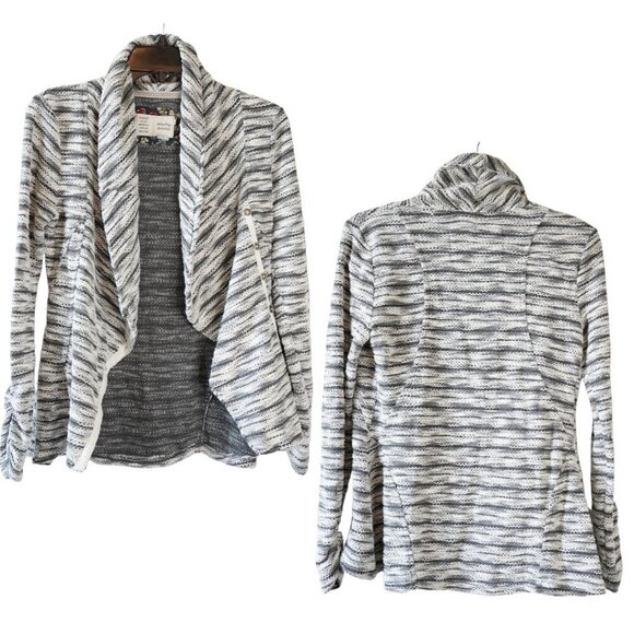 Saturday Sunday, Anthropologie, Asymmetrical Striped Cardigan Blazer Jacket - Picture 2 of 10